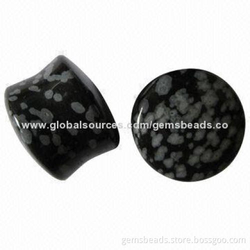 Gemstone earring plug